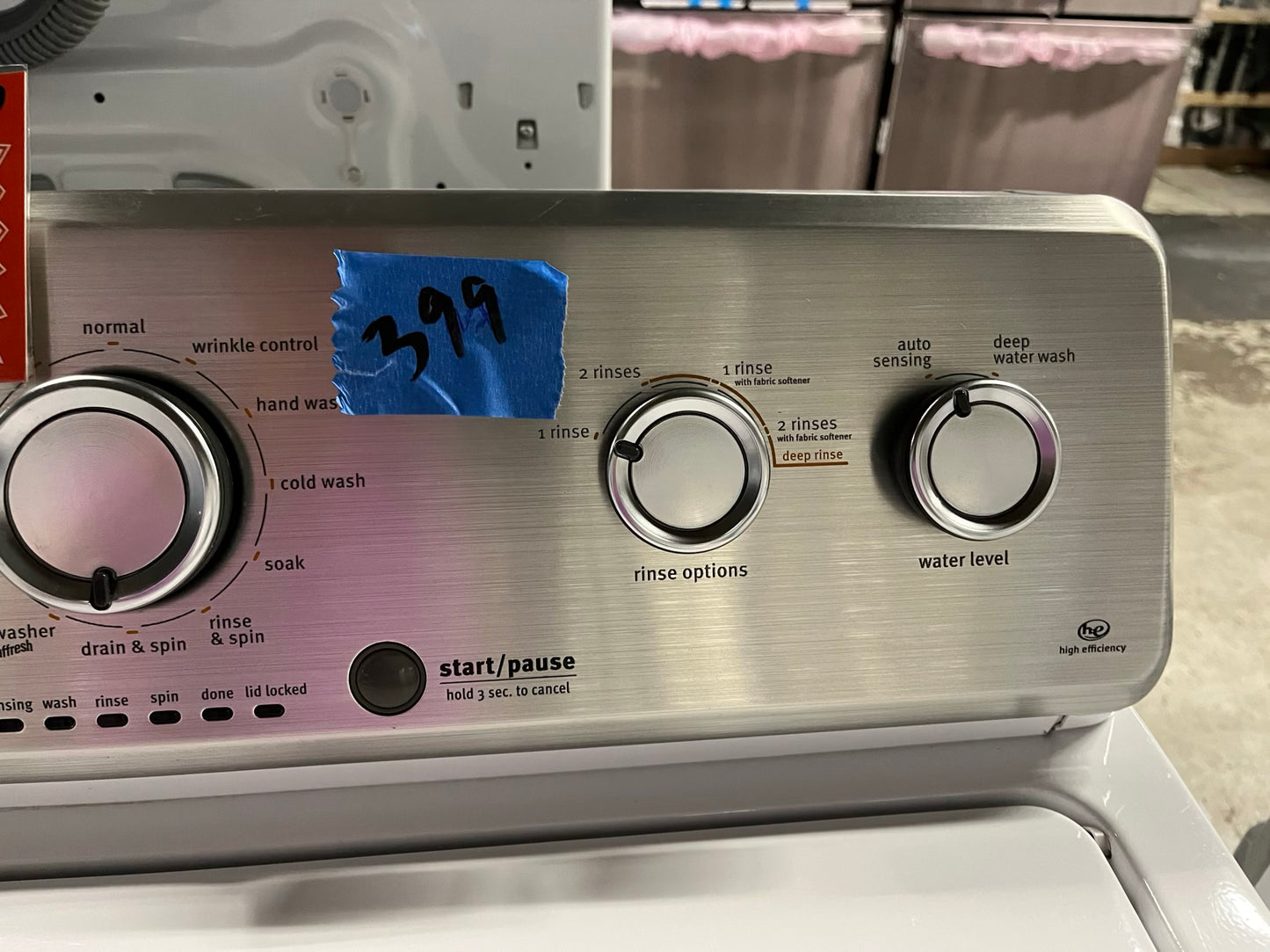 Maytag top load washing machine stainless steel drum W/agitator large capacity 4.5 cu ft 27" in #W759VB