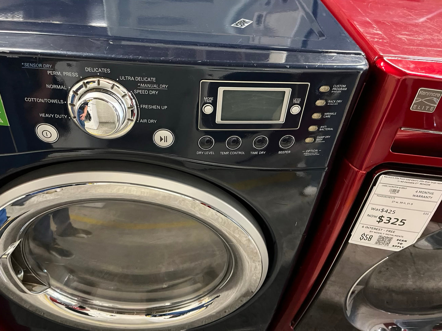 LG front load stackable electric 220v dryer in navy blue 27" #ED401GB