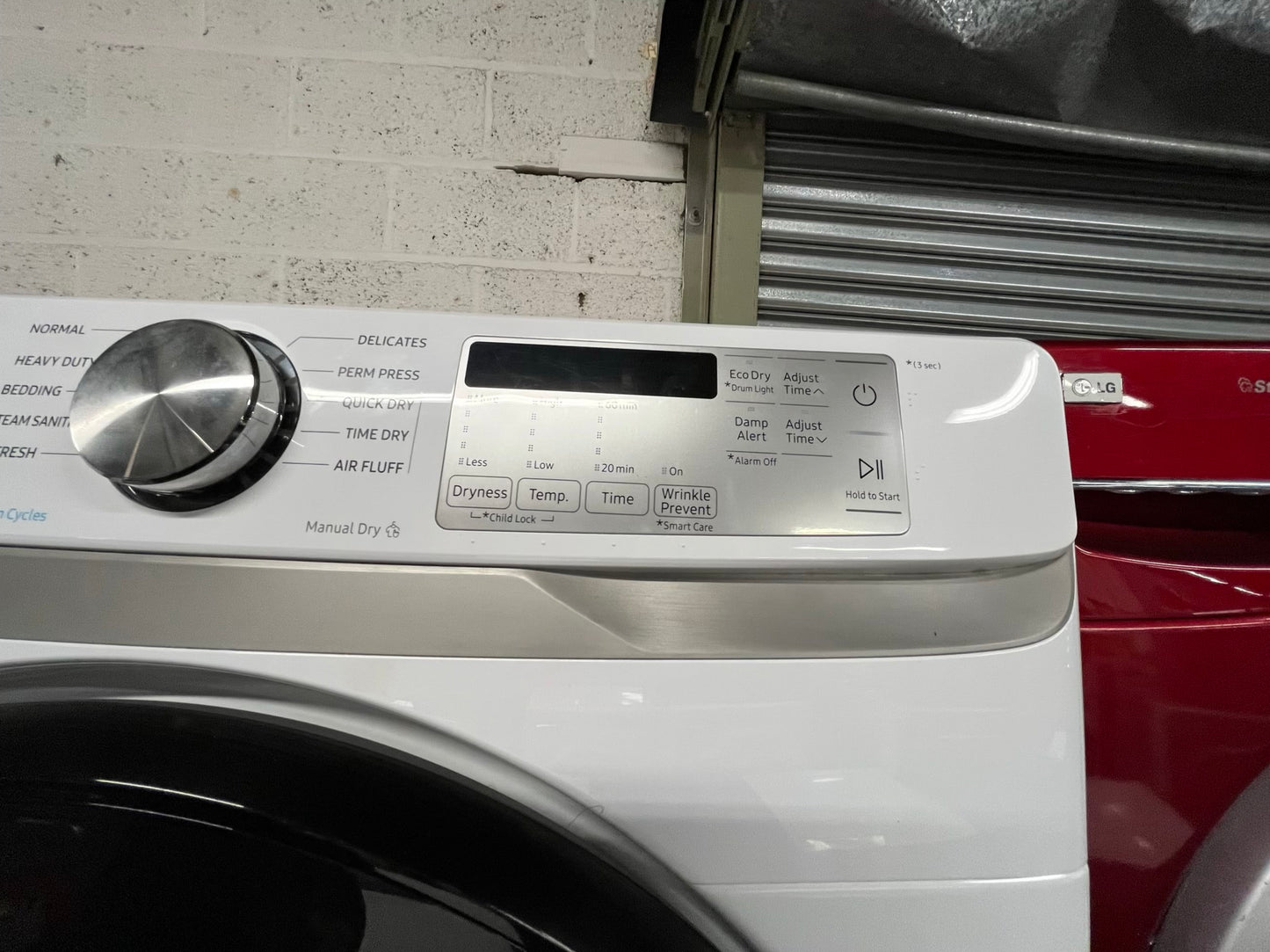 Samsung washer 4.5 cu ft & dryer 7.5 cu ft set electric 220v front load stackable or side by side -sensor dry He in white #WD810VB
