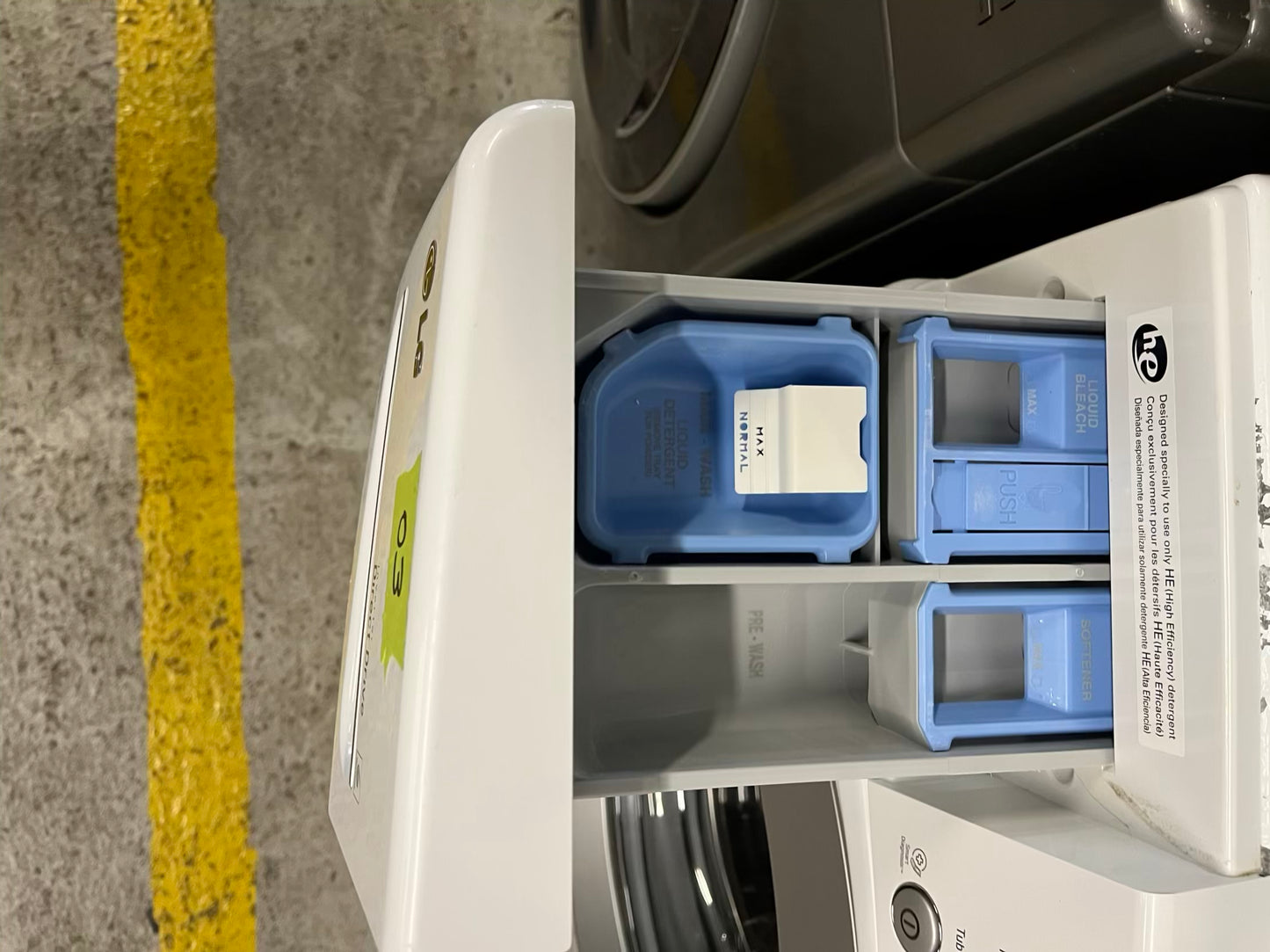 LG washer & dryer set electric 220v front load stackable in white 30" in Refurbished #WD926ZB
