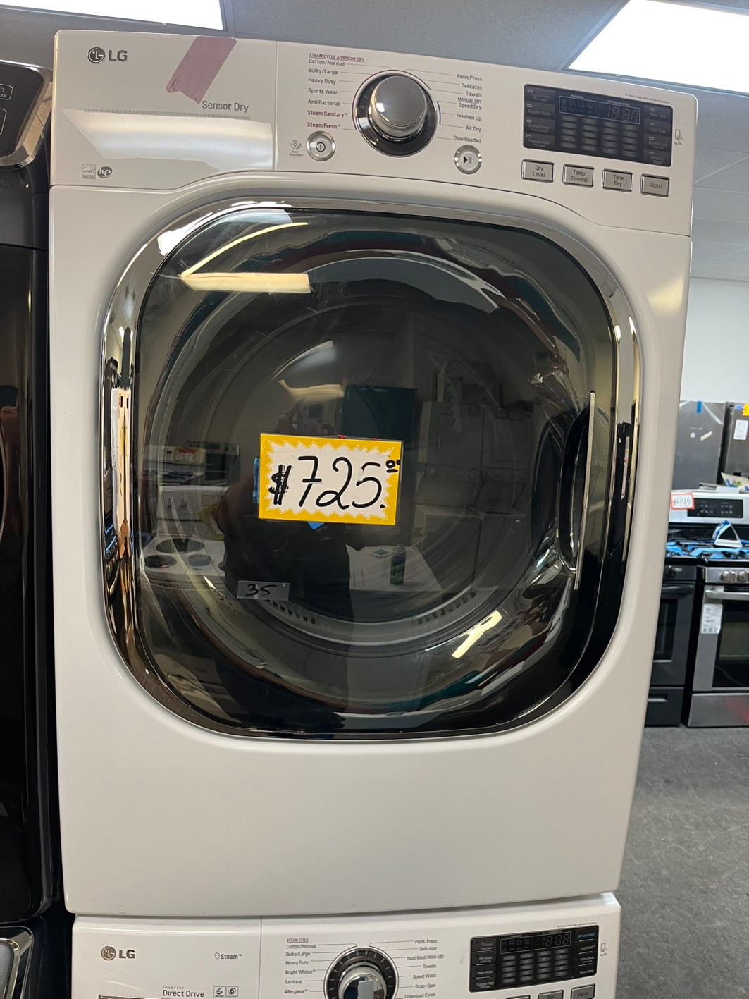 Lg Electric 220v and front load washer set white stackable 30" wide in Refurbished #ML203L