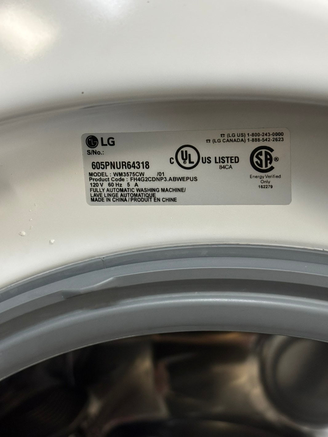 -📢black Friday sale 🦃 LG front load steam washer 4.5cu.ft large capacity stainless steel drum used-refurbished #FW156L