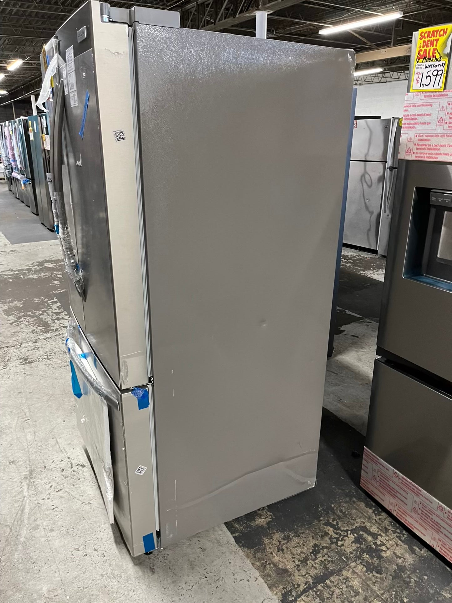 Open Box 📦 Frigidaire French Door Refrigerator stainless steel w/ice maker & water dispenser inside - Item number #RF652KB 36” in