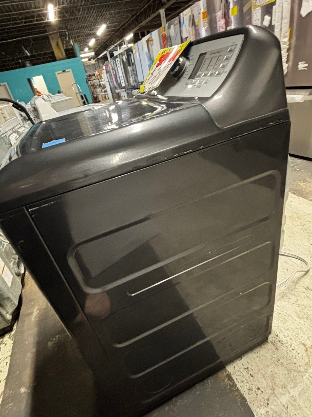 - GE Top load dryer side by side electric dark gray 220v large capacity 27" in Refurbished #EDD776B