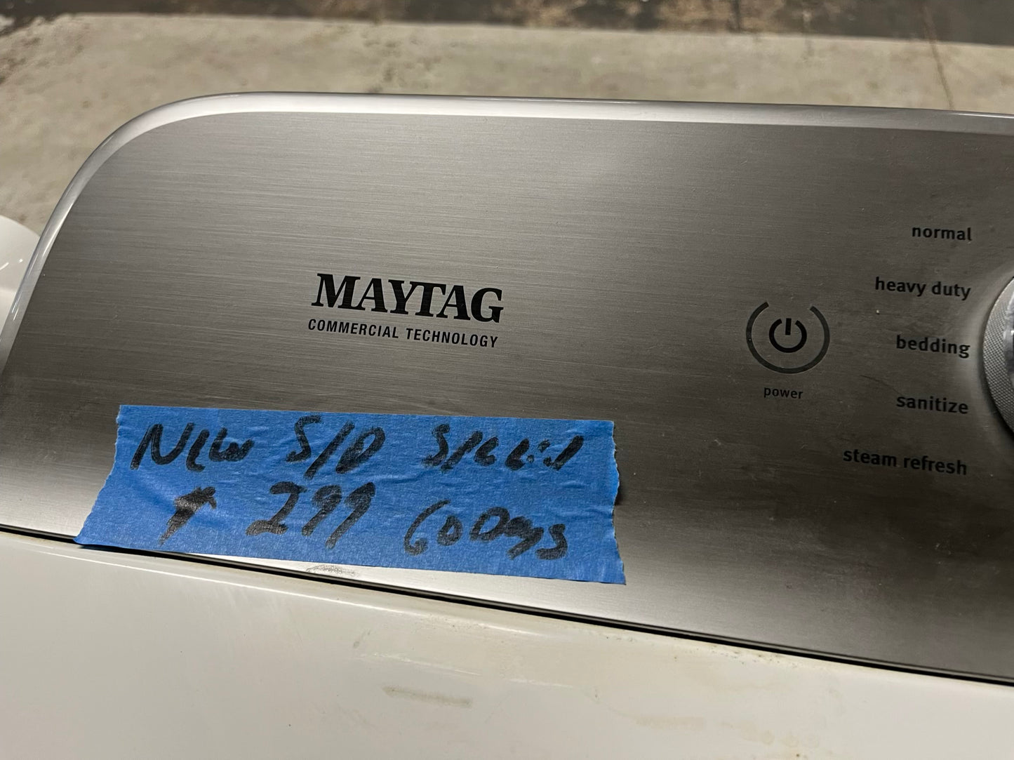 - Open Box 📦 scratch & dent - Maytag GAS dryer jumbo size large capacity in white #ED404FB