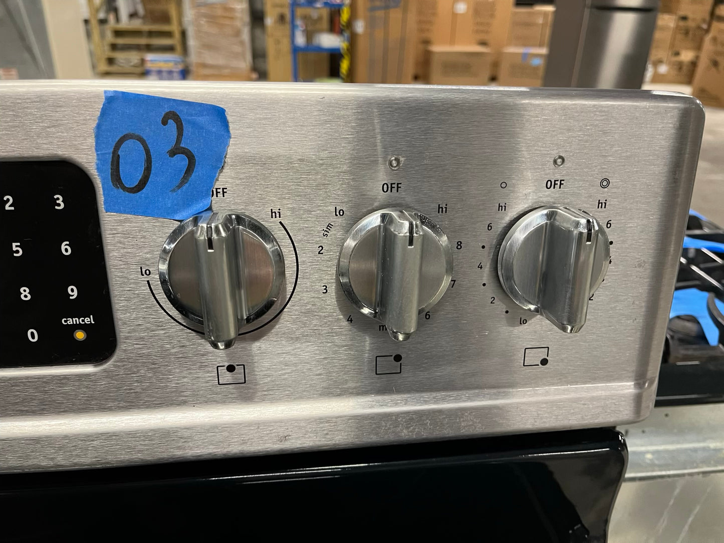 Frigidaire electric 220v range 5 warm zone burner bake broil convection self clean stainless steel 30" #ER485GB Refurbished