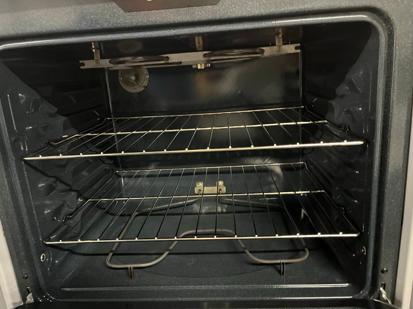 GE electric range 220v bake broil hi/lo in white Refurbished 30" #ER400YB