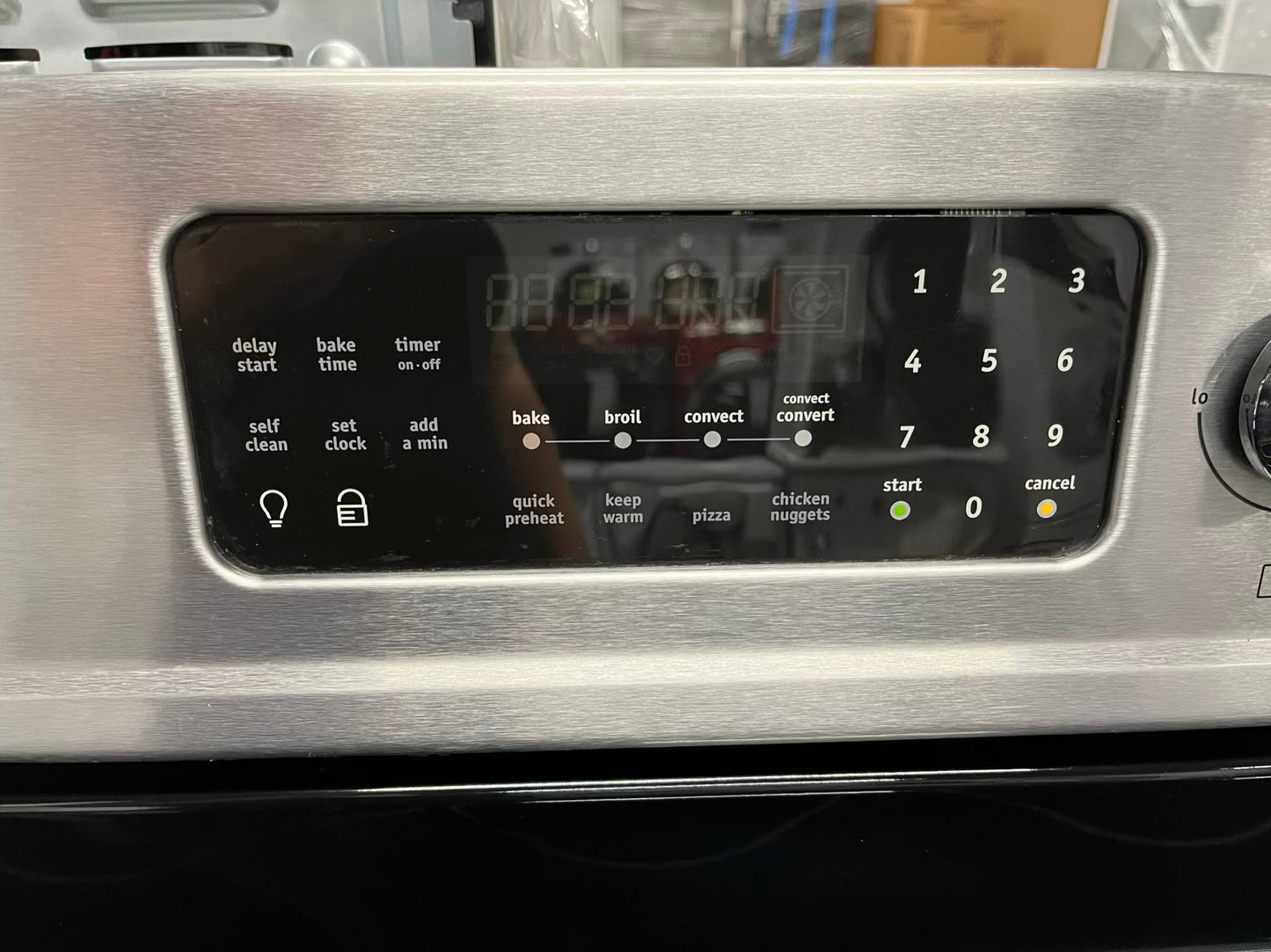 Frigidaire Gallery electric 220v range 5 burner warm zone convection bake broil self clean stainless steel 30" #ER518DB