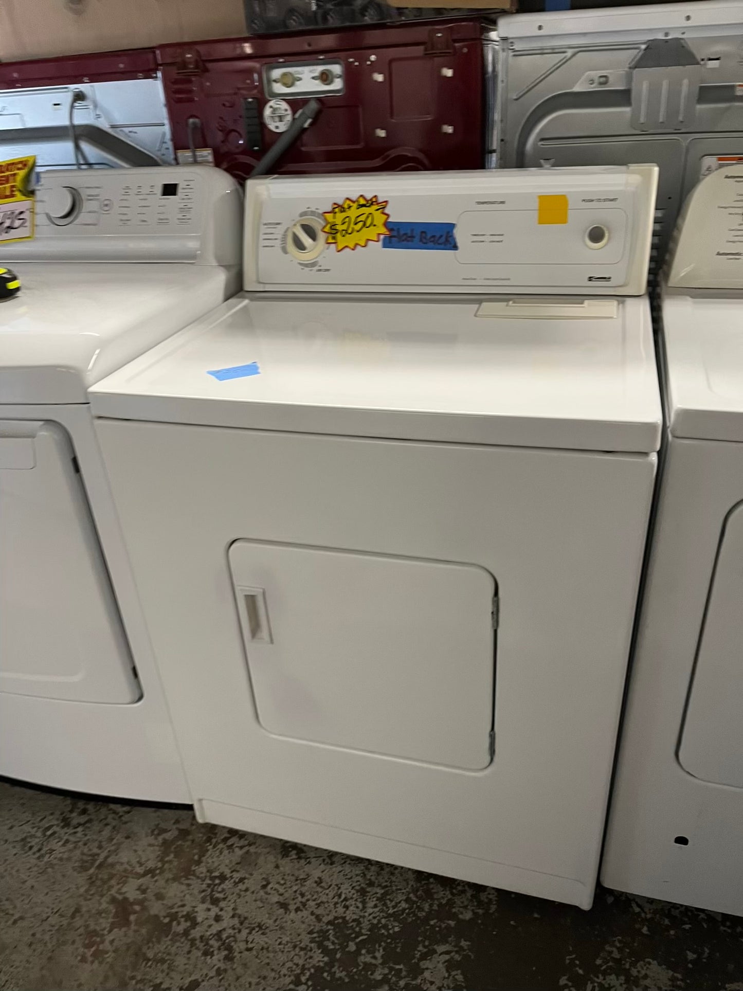 Kenmore electric 220v dryer side x side flat black #ED064VB