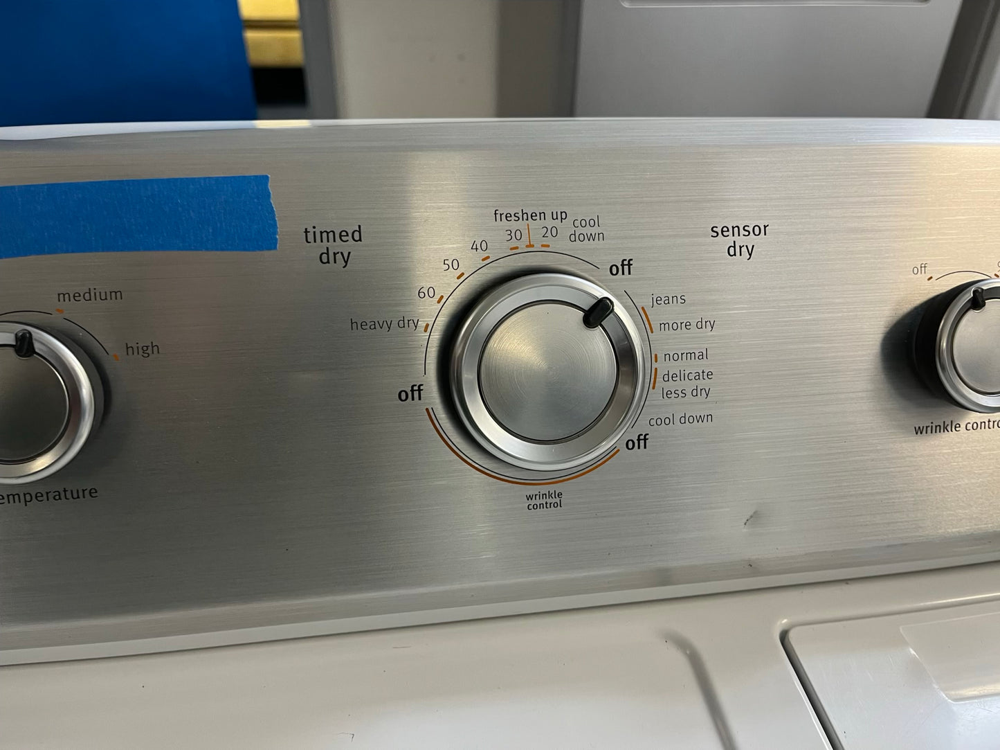 - Maytag Top load washing machine side x side large stainless steel drum w/agitator & electric dryer 220v set 29" Refurbished #W001KB
