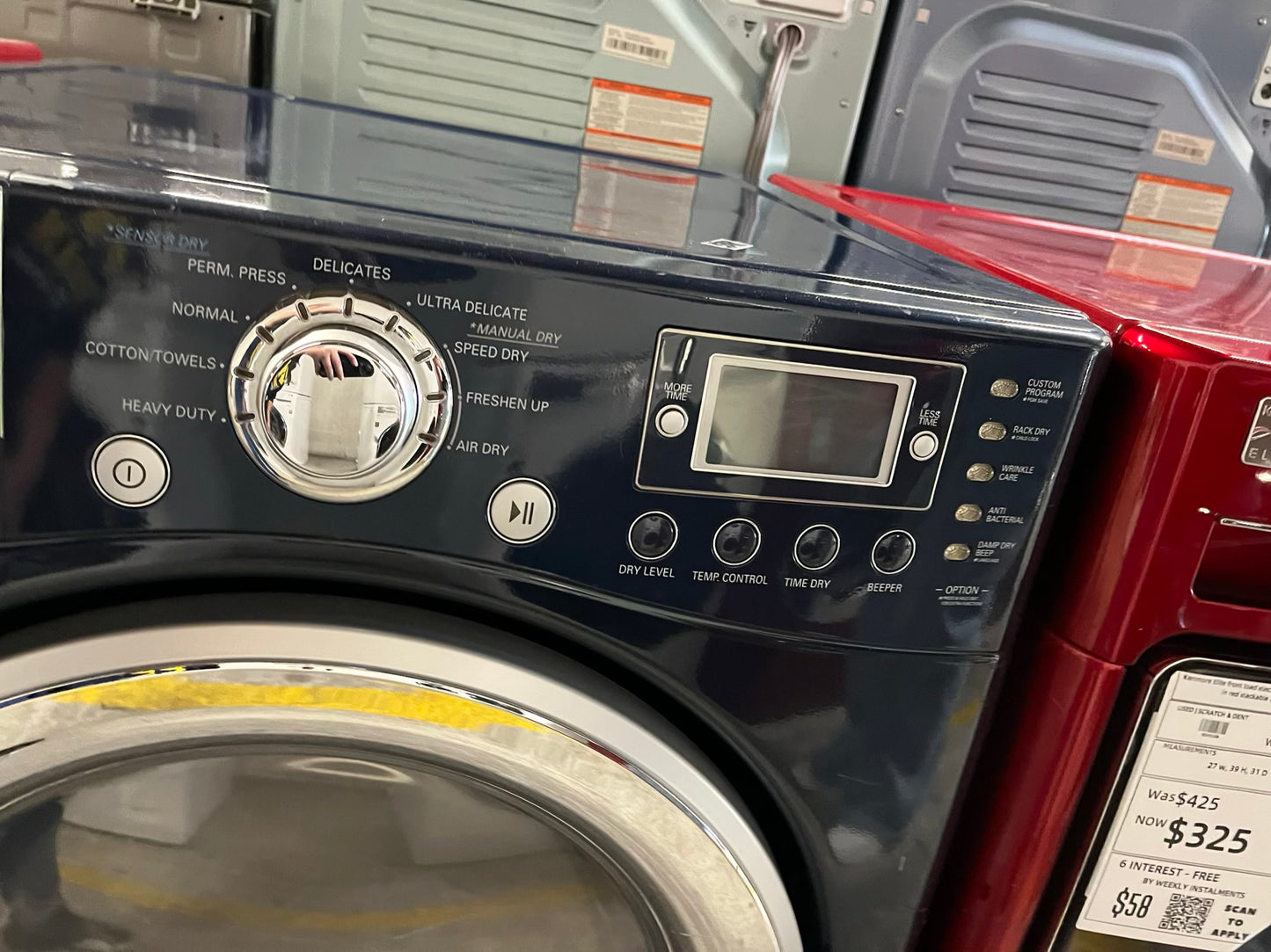 LG front load stackable electric 220v dryer in navy blue 27" #ED401GB