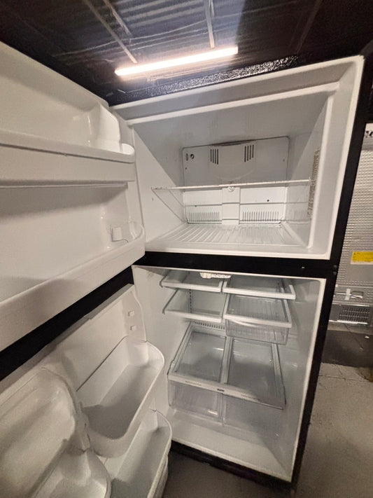 >special sale🎉kenmore 21cu.ft -top freezer refrigerator black used-refurbished 30” #RR21GHL