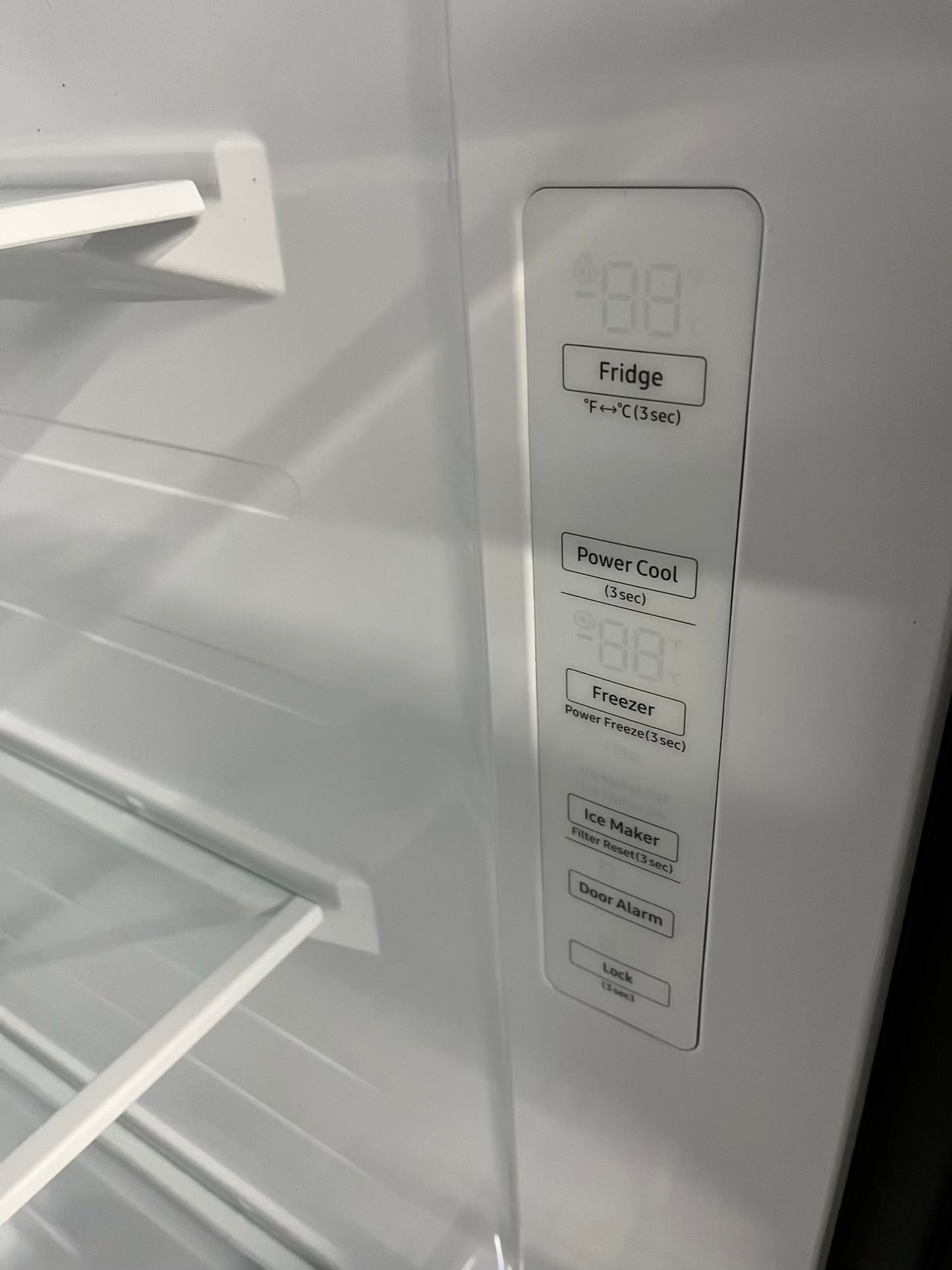 Used Refurbished Samsung side x side refrigerator stainless steel w/ice water dispenser 36" #RF835UB-TR