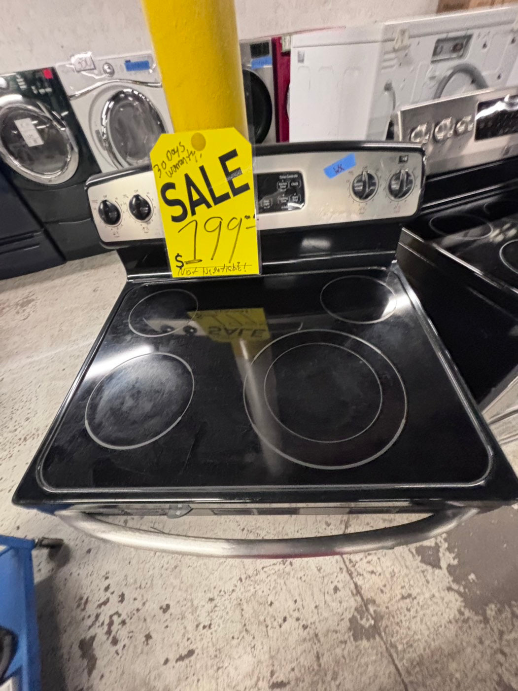 Special sale🔥clearance 🔥glass top electric range 220v 4 burners stainless steel,used refurbished #ELZ775B