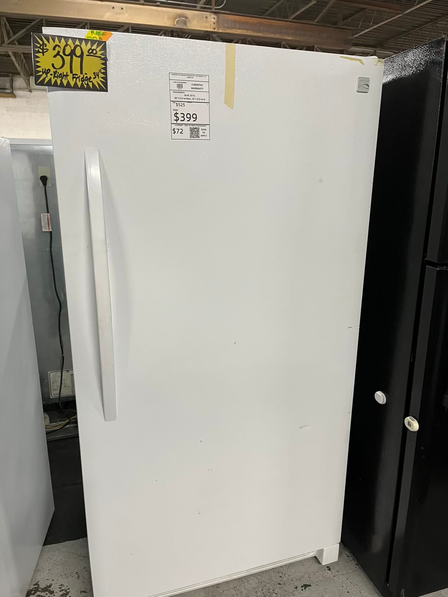 - Kenmore Refrigerator only (freezer less) white NO FREEZER | Item number #RF661CB 34” in Refurbished