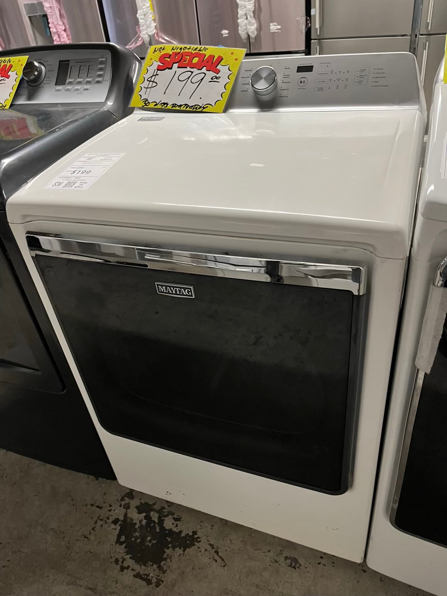 - Maytag electric dryer 220v large capacity in white #ED404FBB