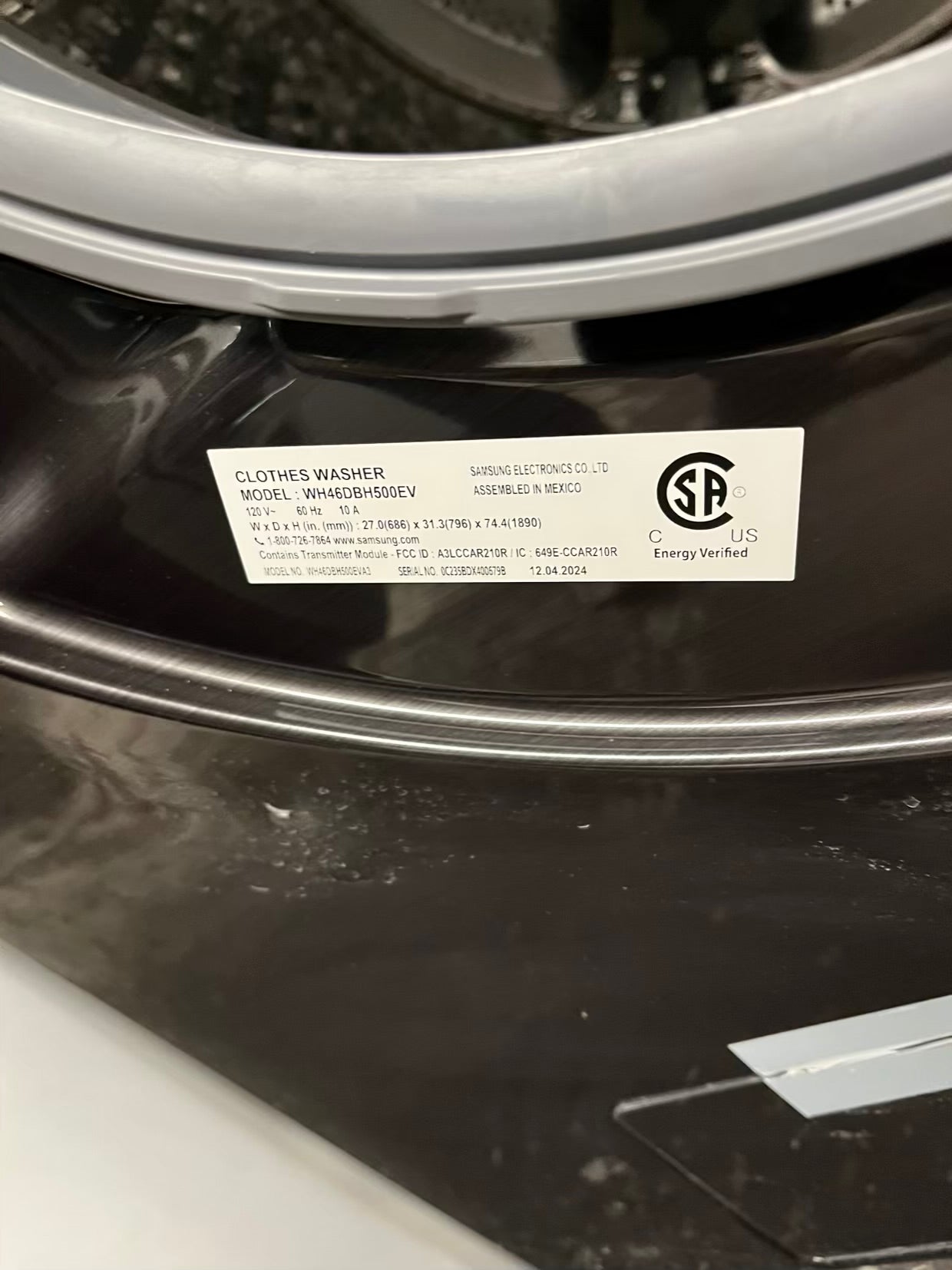 Open Box 📦 | Scratch & Dent Samsung bespoke WashTower electric 220v Single Unit Al Front Load Washer 4.6 cu ft & Dryer 7.6 cu ft 27" in #WD632SB
