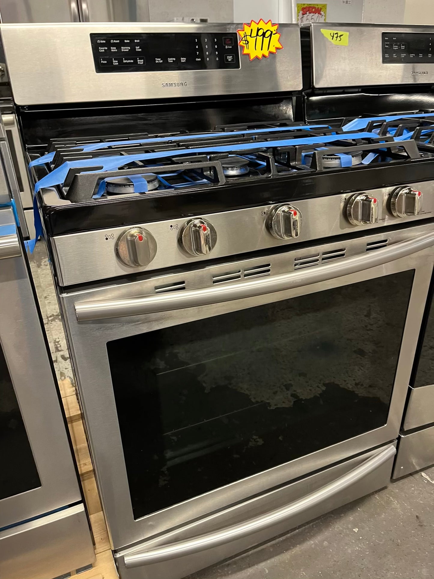 - Samsung Gas range 5 burner convection roast  bake broil self clean stainless steel 30” Refurbished 30" #GR296CB