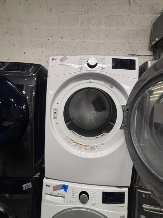 >*LG washer large capacity & dryer set electric 220v front load stackable or side by side - sensor dry in white #WLYT6BSET