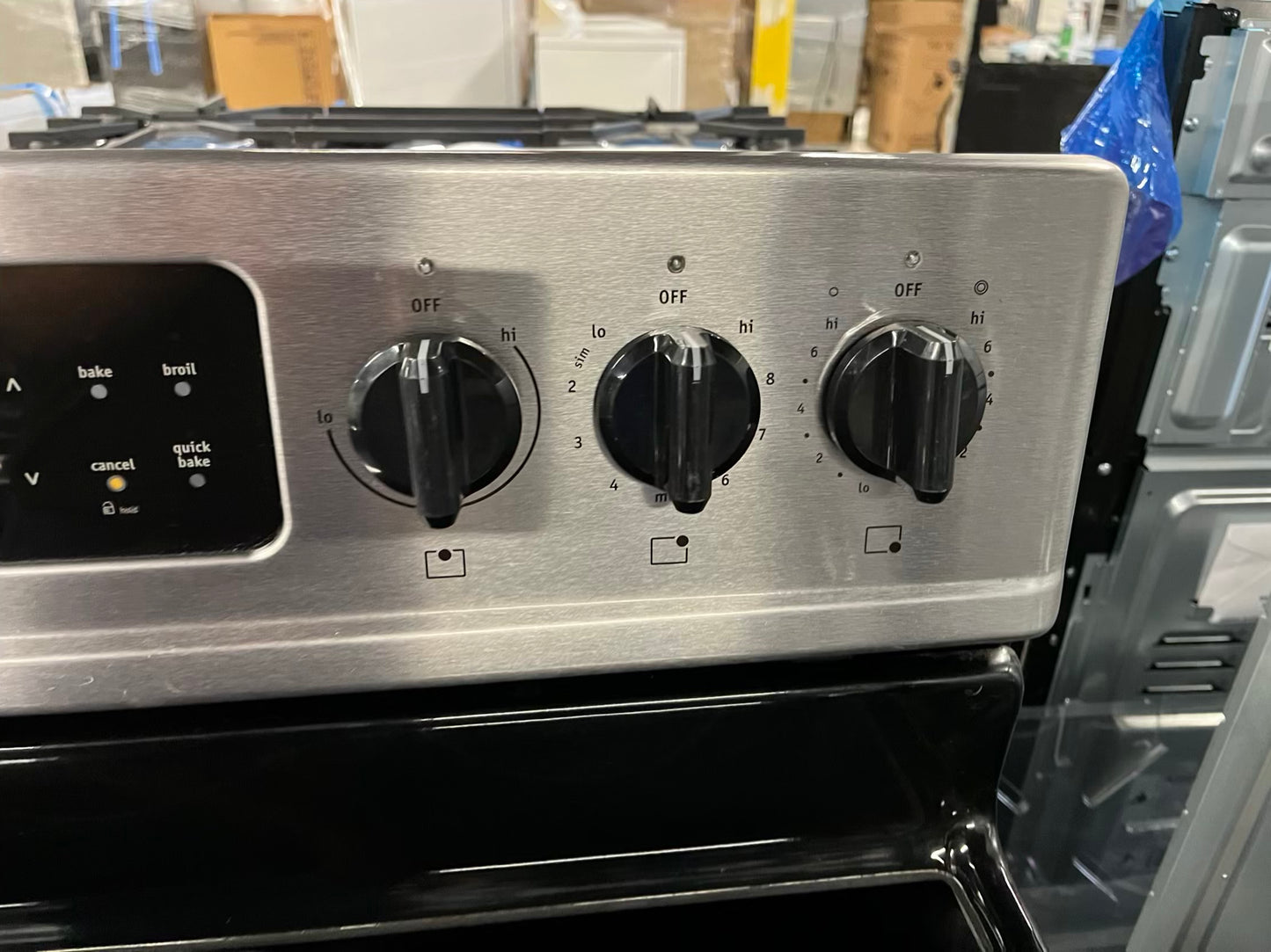 Frigidaire Electric 220v range 5 burner warmer zone stainless steel bake broil self clean 30" #ER513AB-TR