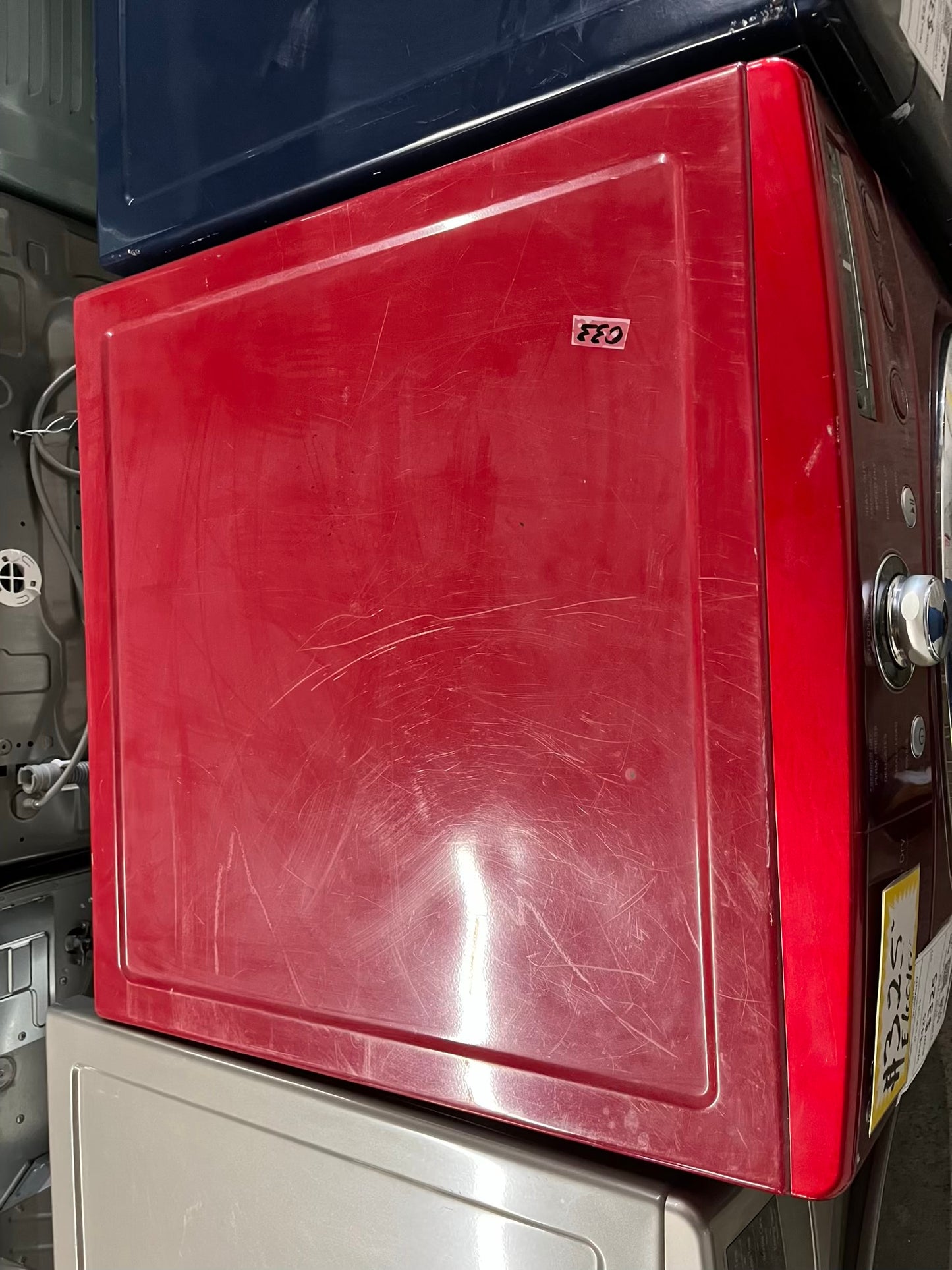 LG front load electric 220v dryer stackable large capacity in red #ED400JB