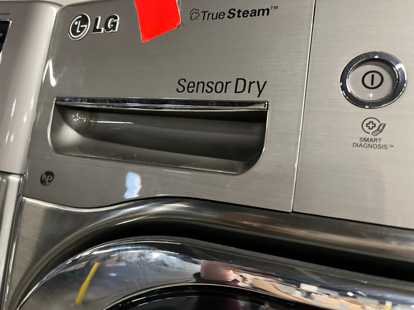 LG washer & dryer set GAS front load jumbo size stackable stainless steel drum 29" #WD186RB Refurbished