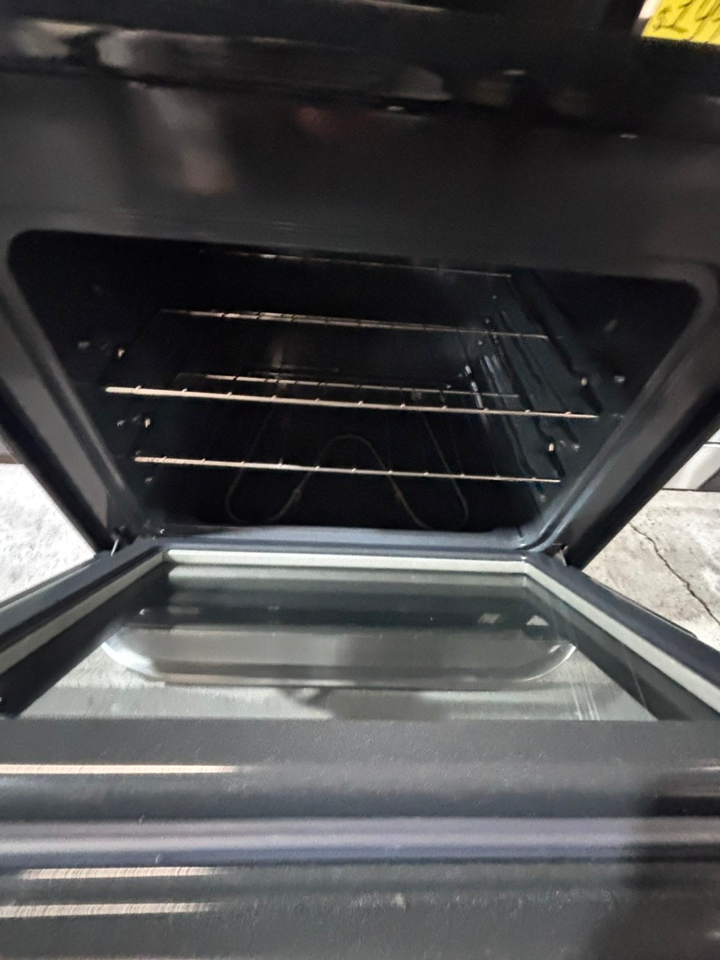 >> special šFrigidaire Glass Top electric stove double oven bake broil 4 burner Self clean 30ā stainless steel used-Refurbished #FGEE2AB
