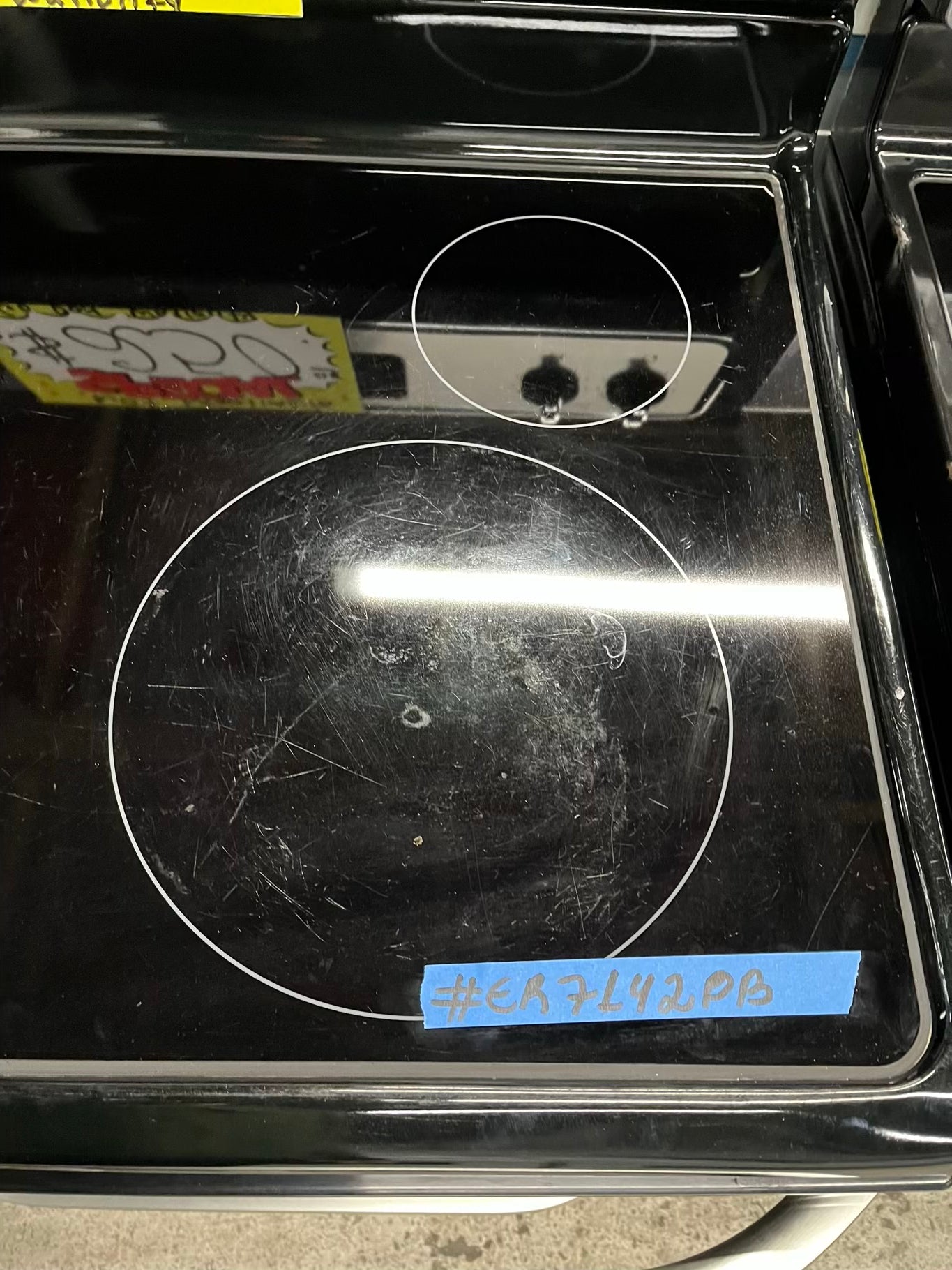 -Frigidaire glass top electric range 220v 4 burner bake broil self clean Refurbished stainless steel 30" #ER7142PB