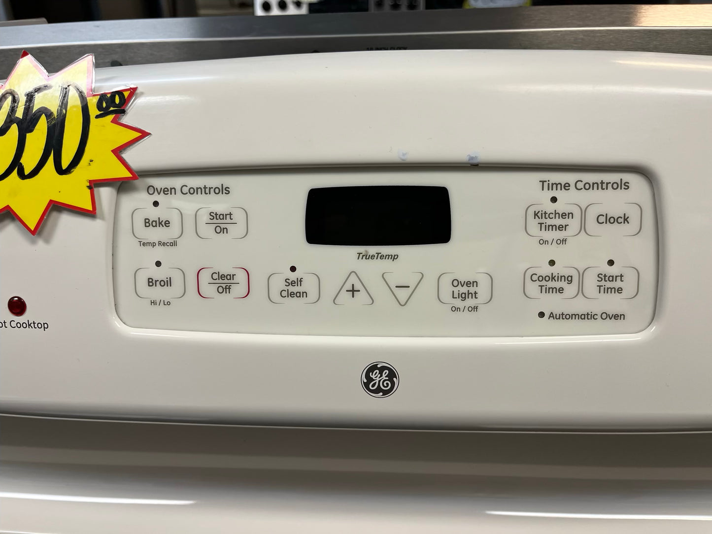 GE ELECTRIC 220v IN BISQUÉ BAKE BROIL HI/LO SELF CLEAN 4 BURNER #ER852EL
