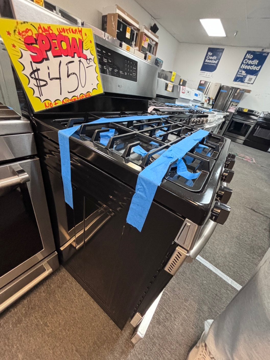 >Samsung stainless steel Gas range 5 burner convection bake roast broil -used-Refurbished 30” #GRYK13L