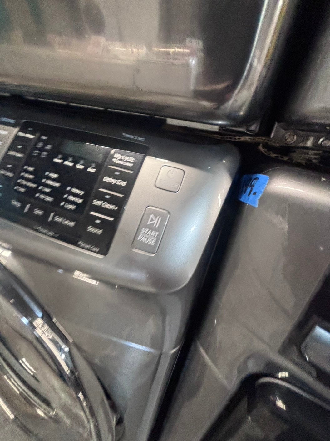 >*Samsung gray washer 4.5cu. ft. Large capacity, & electric dryer set in great condition 27” stackable or side by side used-refurbished #SFL23TB
