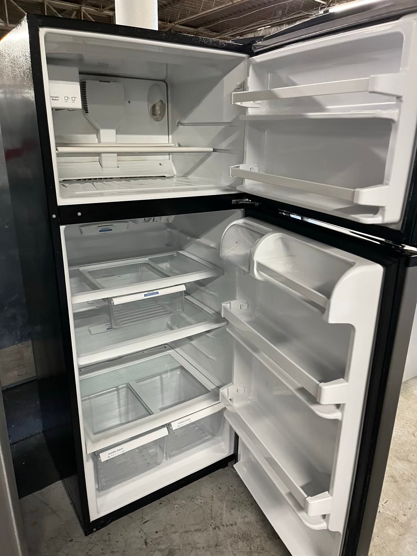 - Whirlpool top freezer refigerator stainless steel counter depth 28" #RF304YB