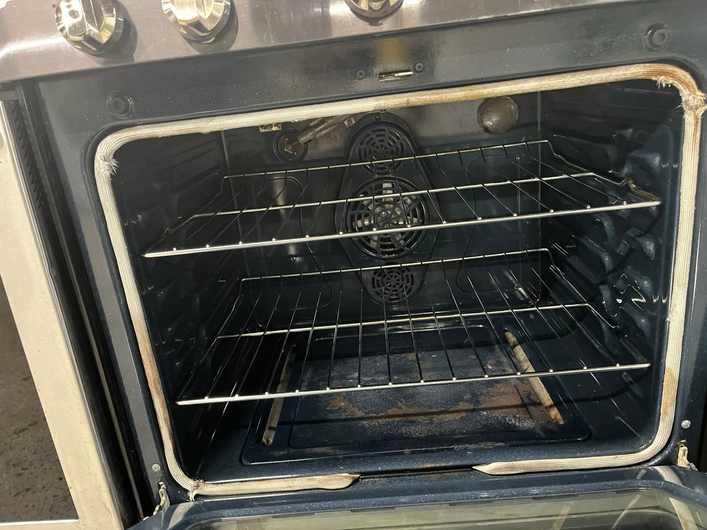 - Samsung range 5 burner convection roast bake broil dehydrate self clean slate 30" #GR902PB