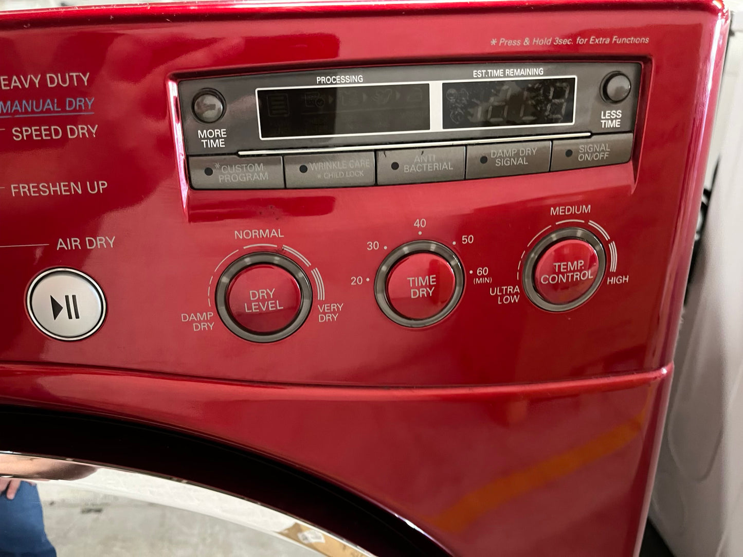 LG front load stackable GAS dryer in red 27" #ED423GB