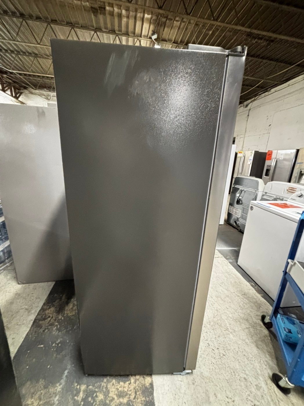 Open box | Scratch & Dent Frigidaire counter depth side x side refrigerator stainless steel w/water & Ice dispenser 35.5" 2”wide 21.4cu.ft. #RF225CB