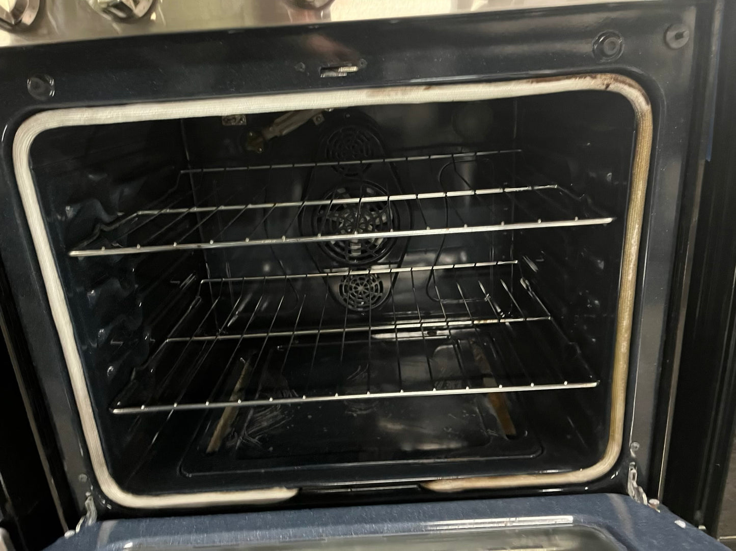- Samsung range 5 burner convection roast bake broil dehydrate self clean stainless steel 30" #GR237TNB