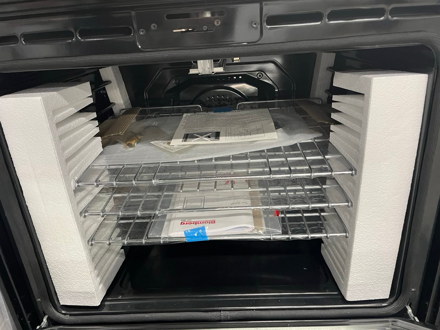 - Open box | scratch & dent Bloomberg gas range stainless steel convection roast bake broil slide in self clean 30" #GR743VB