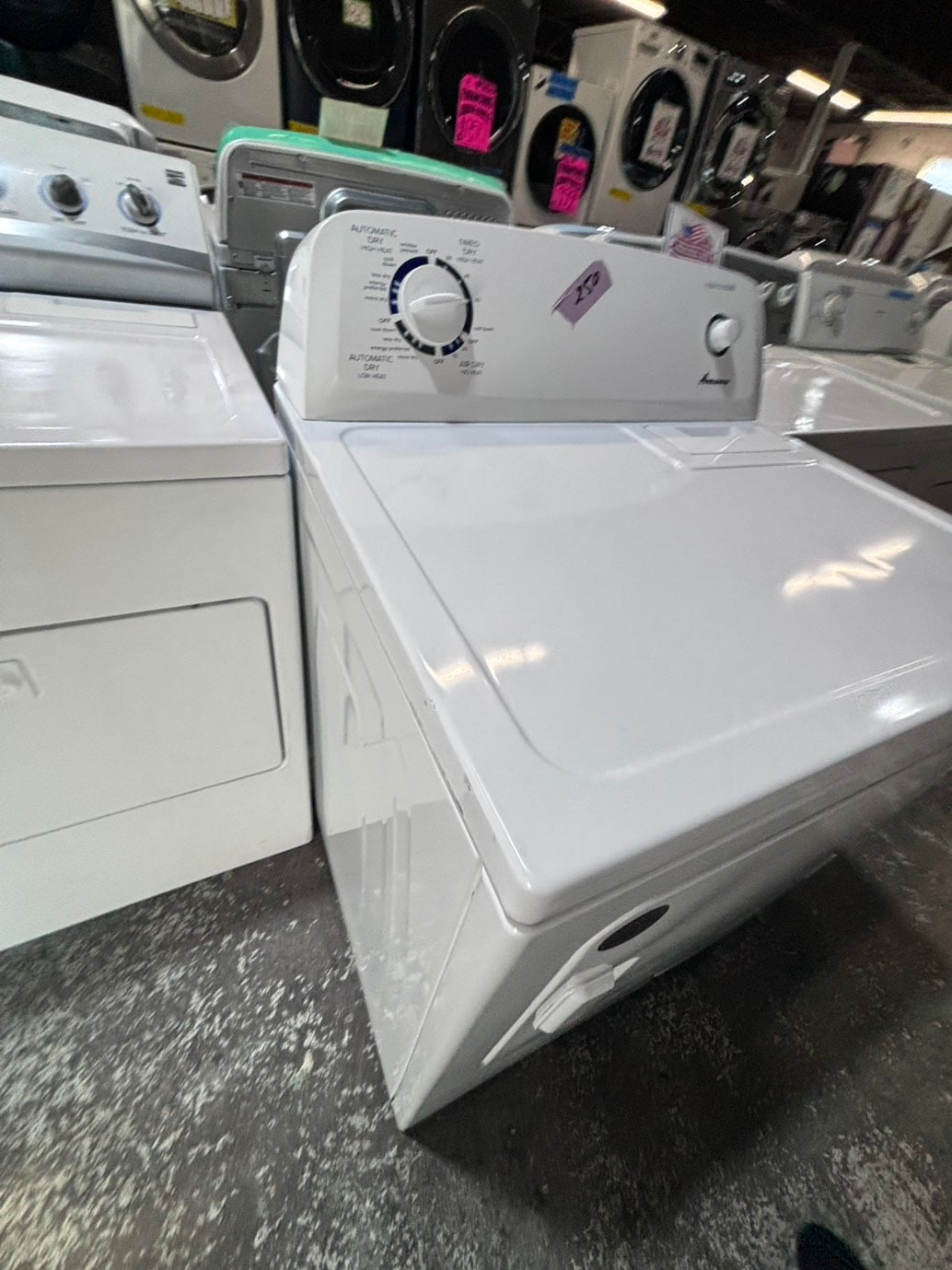 >*Amana 29” large capacity electric dryer 220v side by side used-refurbished #AMEK12B