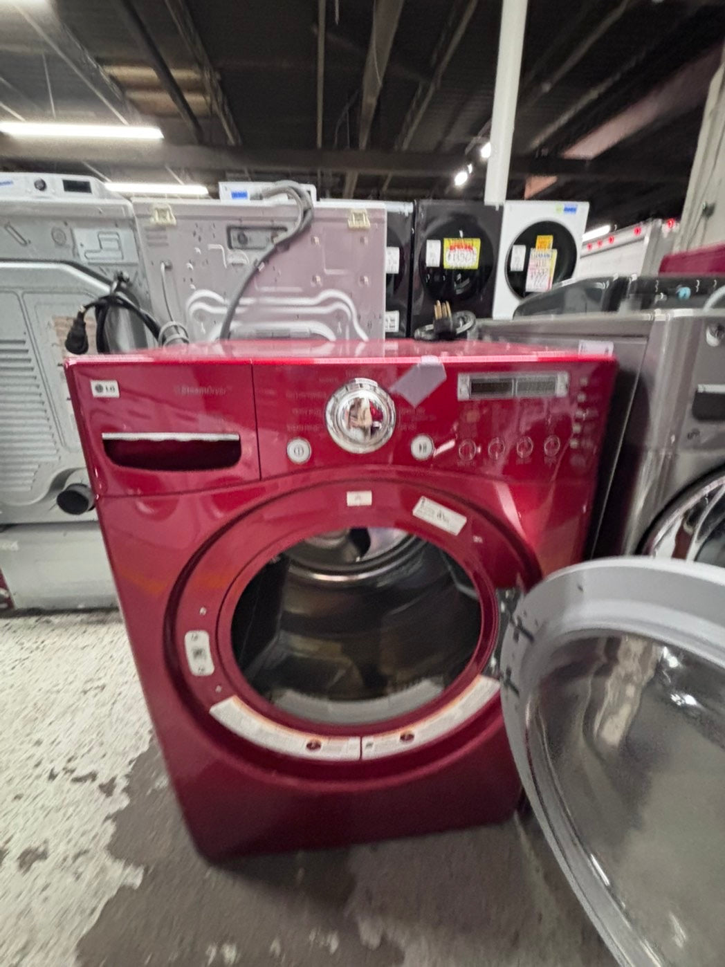 >special 🥳LG sensor Dry front load stackable electric 220v dryer in red 27" #EDLR58B
