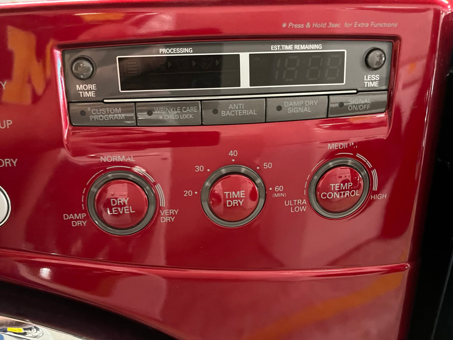 LG front load electric 220v dryer stackable large capacity in red #ED400JB