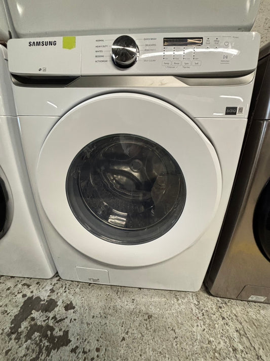 -Samsung white 27” 4.5cu.ft large capacity front load washing machine steam cycle stackable or side by side  #SW047IB