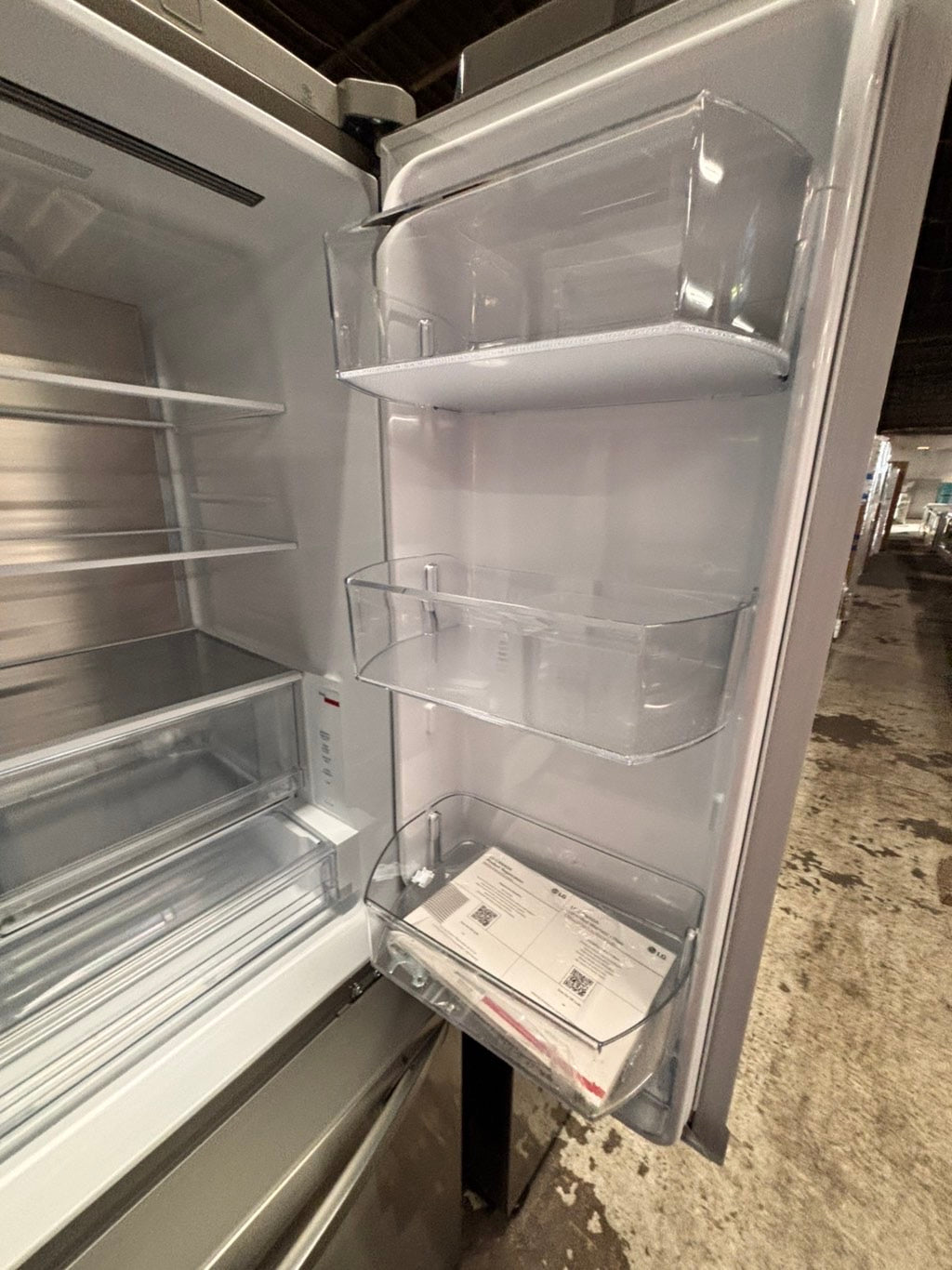 >special🎈New open box (costumer return ) LG - Counter-Depth MAX 25.5 Cu. Ft. French Door Smart Refrigerator with ice maker & water dispenser - Stainless Steel #RFLG55YB