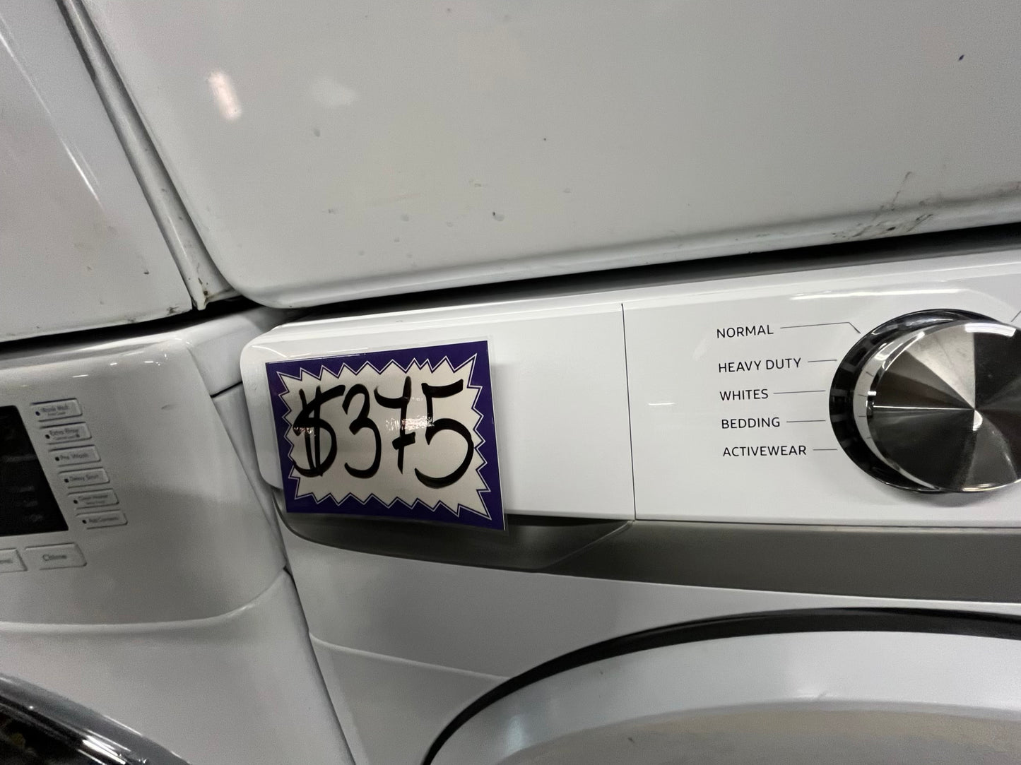 Samsung washer 4.5 cu ft & dryer 7.5 cu ft set electric 220v front load stackable or side by side -sensor dry He in white #WD810VB