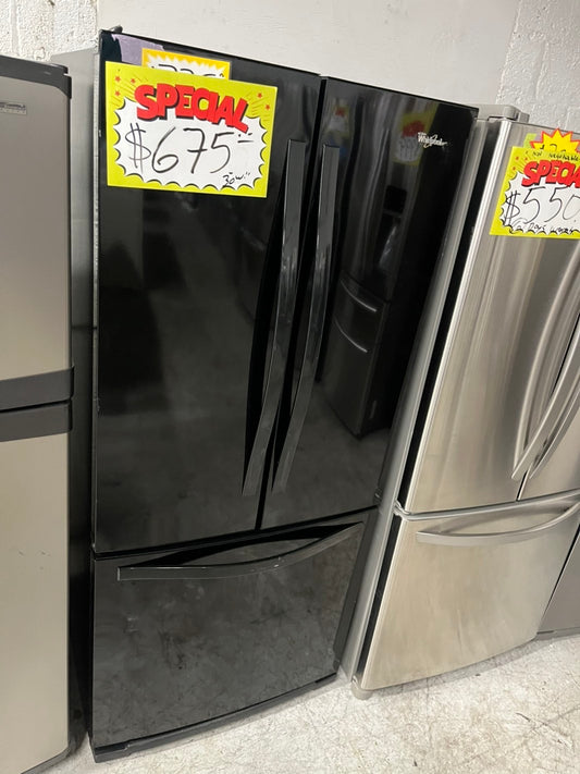 =💥Special price💥Whirlpool - 30.53 cu. ft. French Door Bottom Freezer Refrigerator with More space with Family-Sized Capacity - Black #RFBL30BB