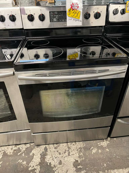 ❄️Winter Sale ⛄️ Samsung electric 220v glass top range 4 burner Refurbished bake Broil self clean stainless steel 30" #ER54392B