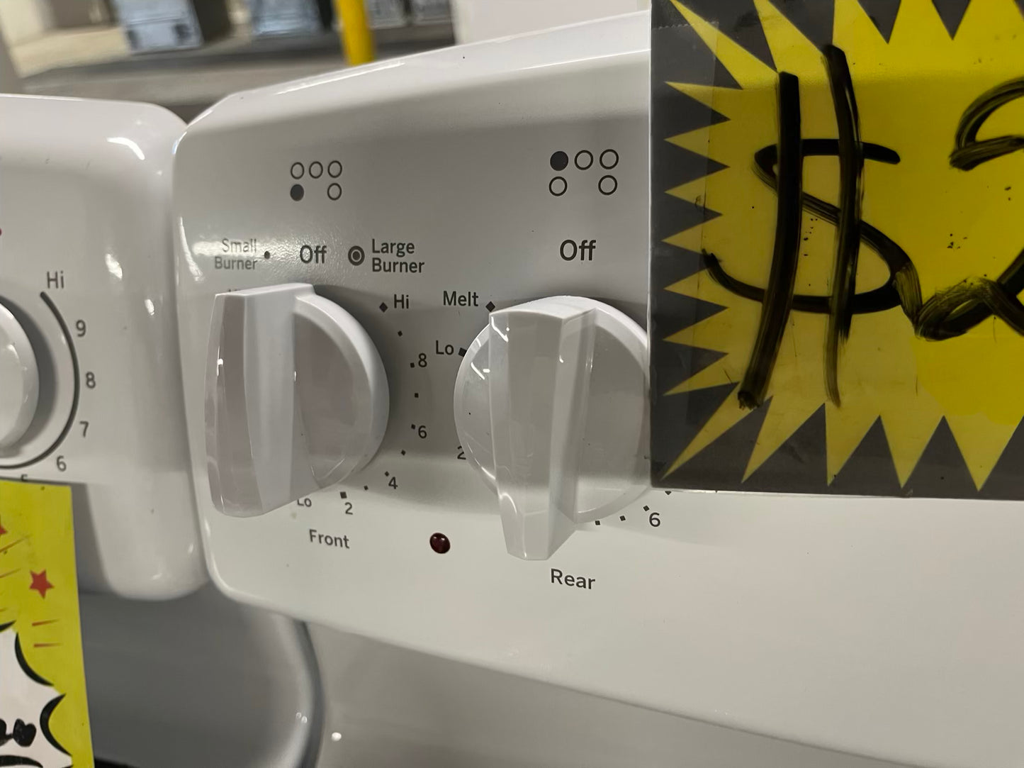 GE electric 220v range 5 burner warm zone bake broil hi/lo steam clean in white 30" #ER483JB