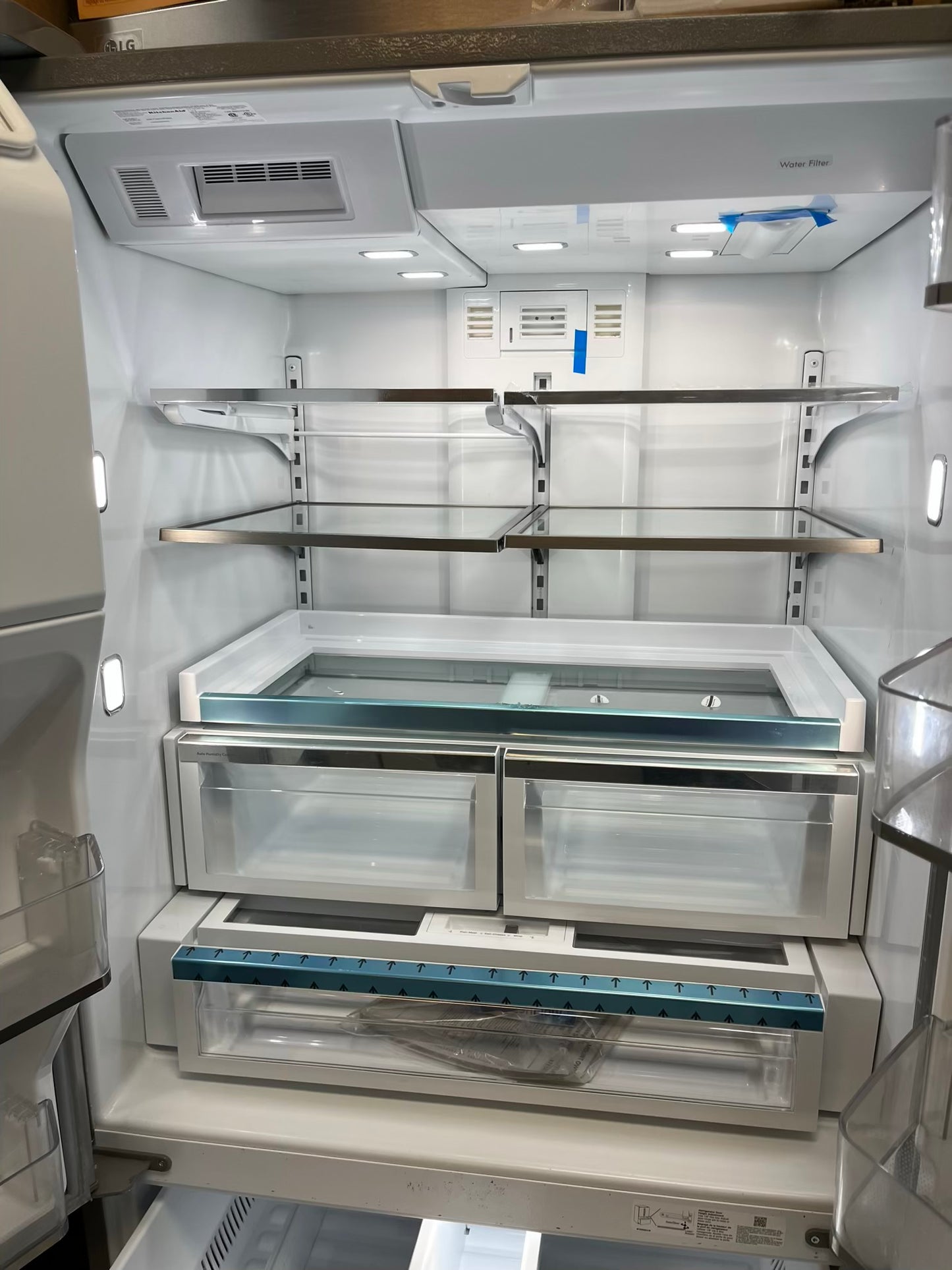 Open box | Scratch & Dent kitchenAid French door refrigerator stainless steel w/ice & water dispenser 36" # RF493JB