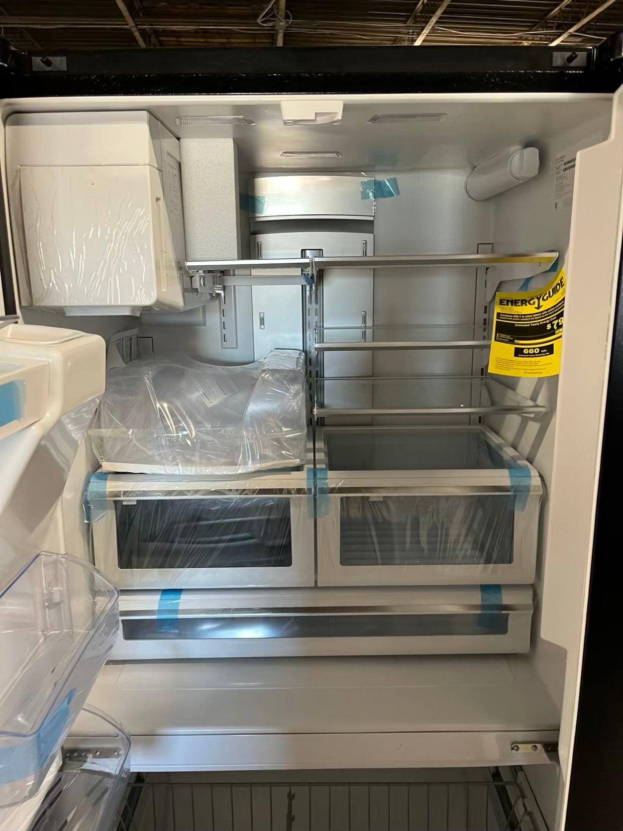 Open Box Ikea French door refrigerator slate counter depth w/ice water dispenser 36" #RF493YB-TR