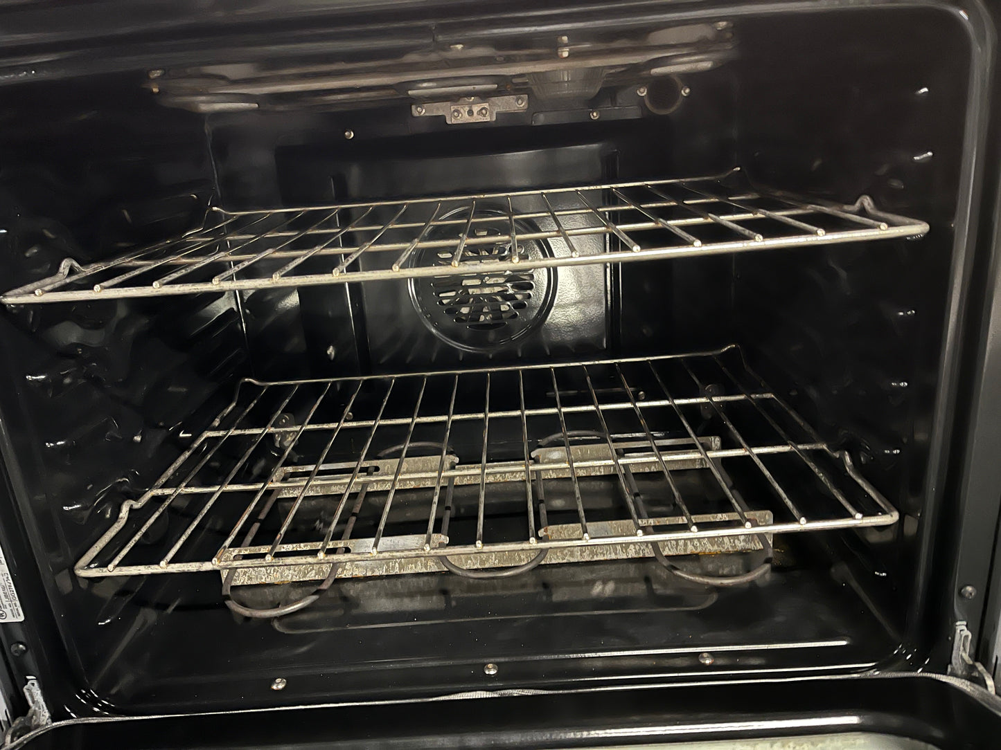 GE electric range 5 burner warming zone convection bake broil roast hi/lo in white 30” #RF902UB