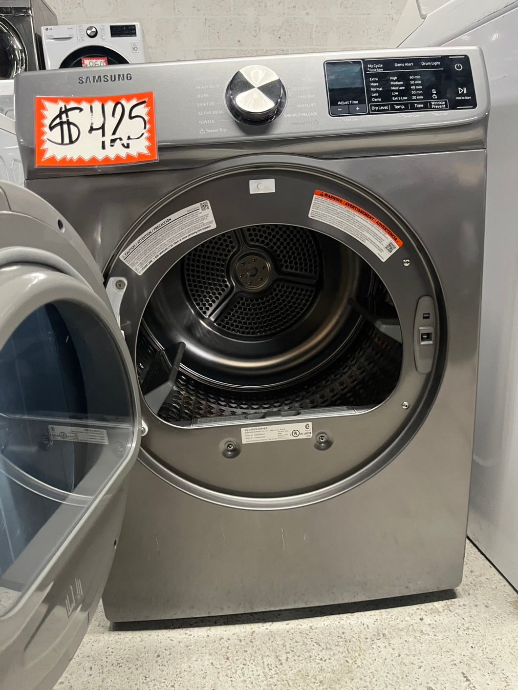 24” samsung 4.0 Cu. Ft. Electric Dryer with Smart Care in Inox Grey #24DSM2B